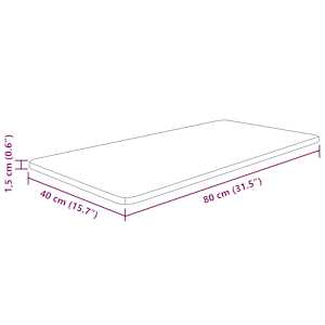 Koupelnová deska tmavě hnědá 80x40x1,5 cm ošetřený masiv - obrázek 4