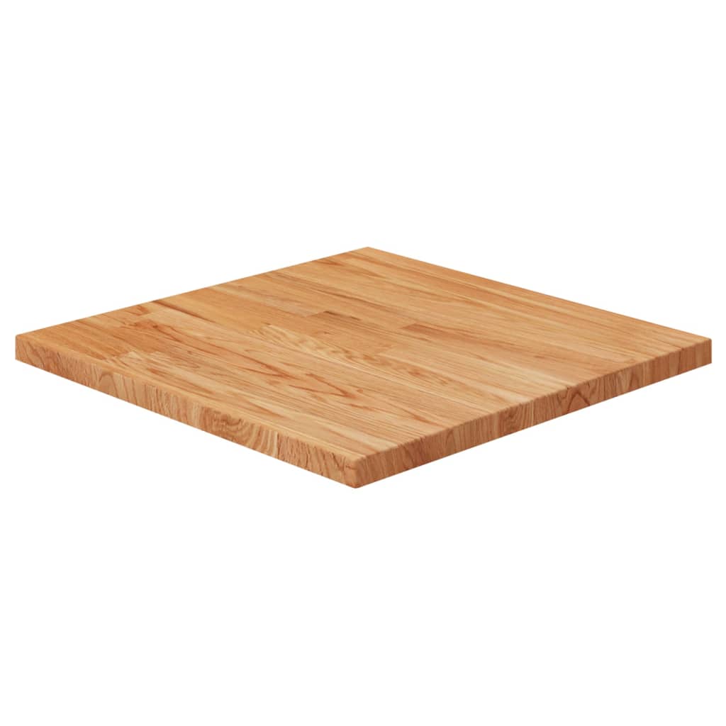 Čtvercová stolní deska světle hnědá 50x50x2,5 cm ošetřený dub