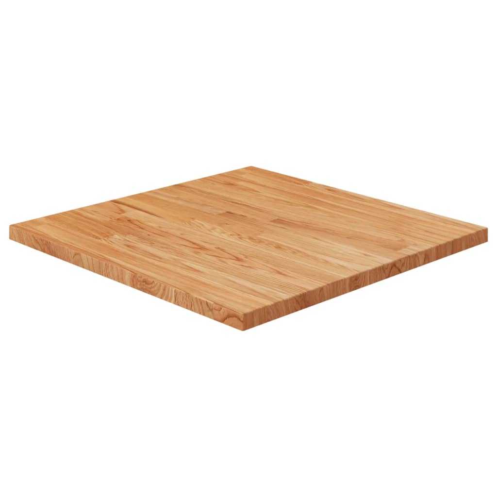 vidaXL Blat masă pătrat maro deschis 60x60x2,5 cm lemn stejar tratat
