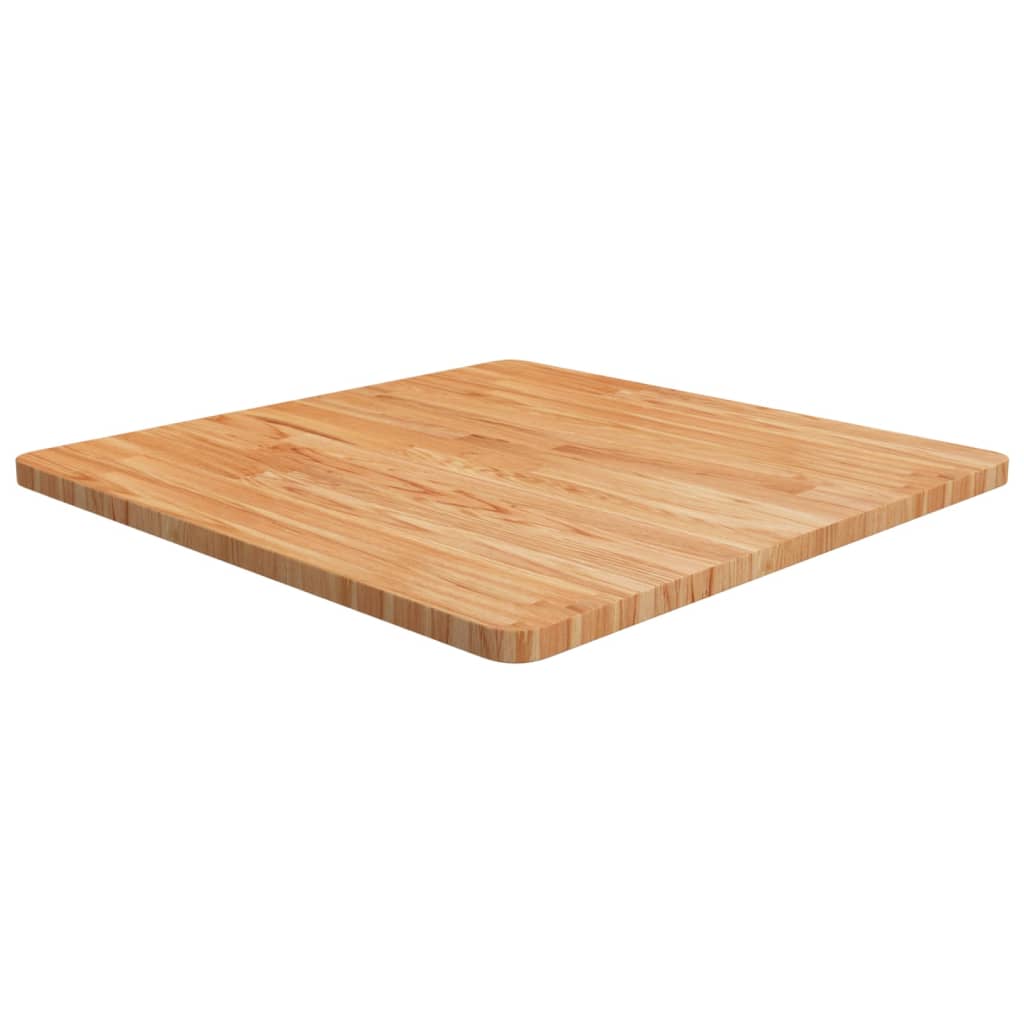vidaXL Blat masă pătrat maro deschis 70x70x2,5 cm lemn stejar tratat