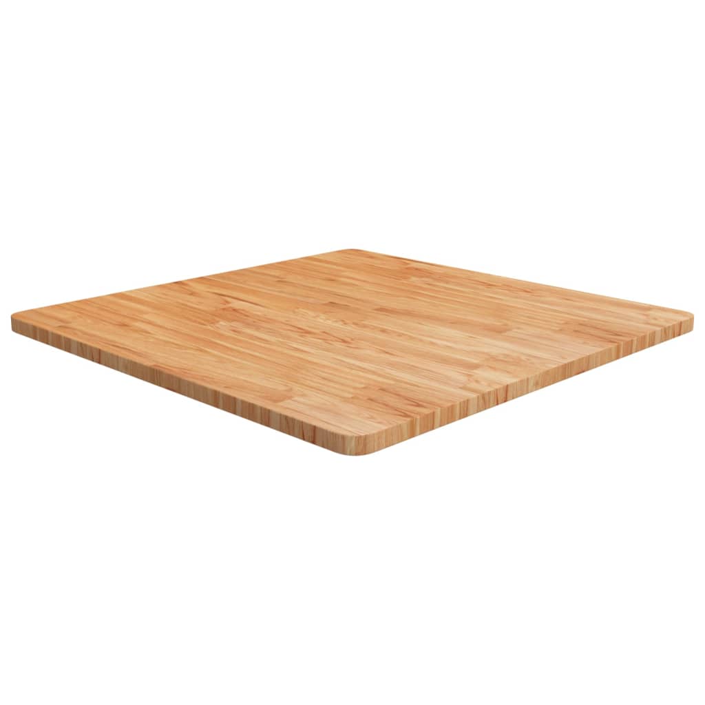 vidaXL Tampo mesa quadrado 80x80x2,5cm carvalho tratado castanho-claro