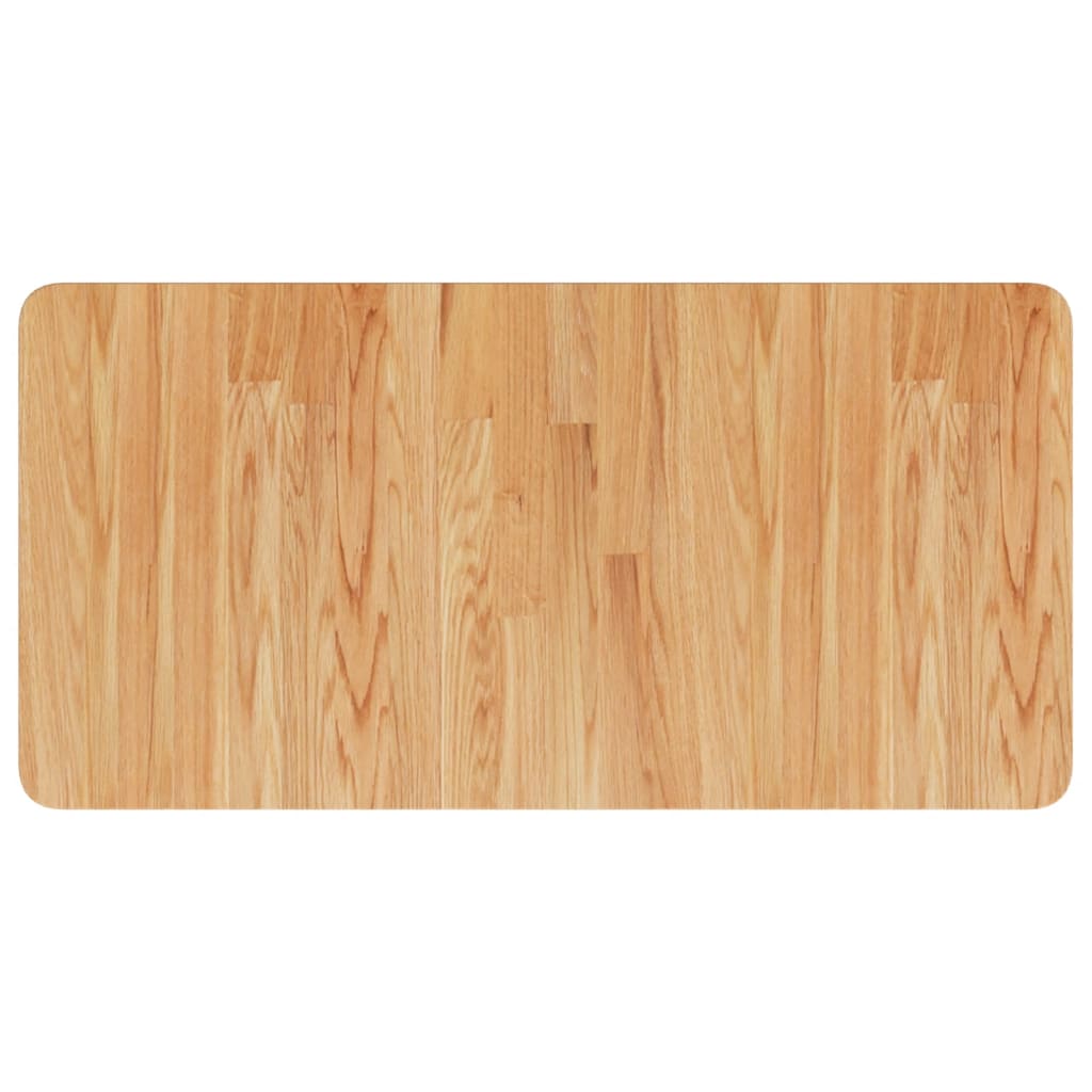 vidaXL Wastafelblad 80x40x2,5cm behandeld massief hout lichtbruin afbeelding