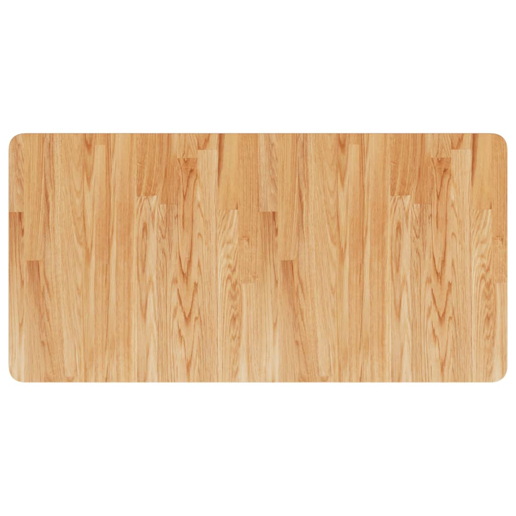 vidaXL Wastafelblad 100x50x2,5cm behandeld massief hout lichtbruin afbeelding