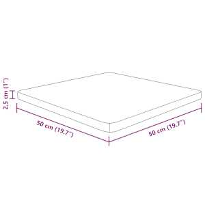 Čtvercová stolní deska tmavě hnědá 50x50x2,5 cm ošetřený dub - obrázek 4