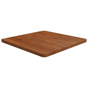Kvadratna mizna plošča tem. rjava 60x60x2,5 cm trdna hrastovina