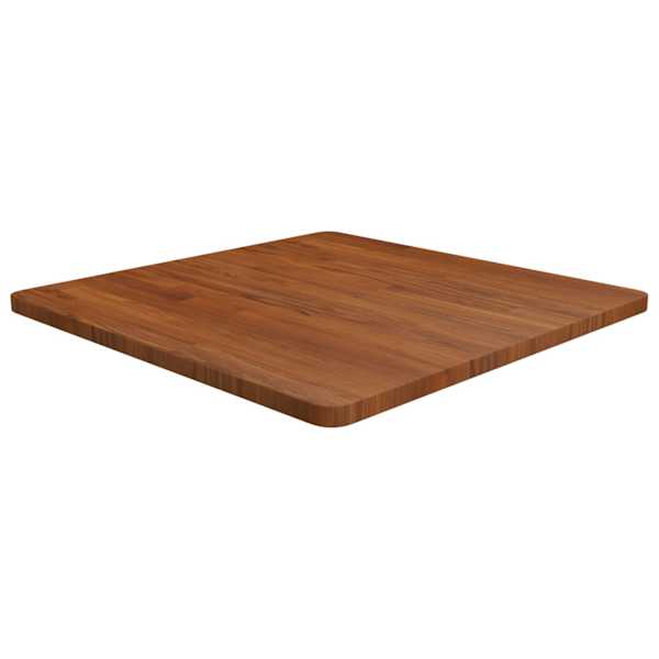 vidaXL kandiline lauaplaat, tumepruun, 70x70x2,5 cm, t&ouml;&ouml;deldud tamm