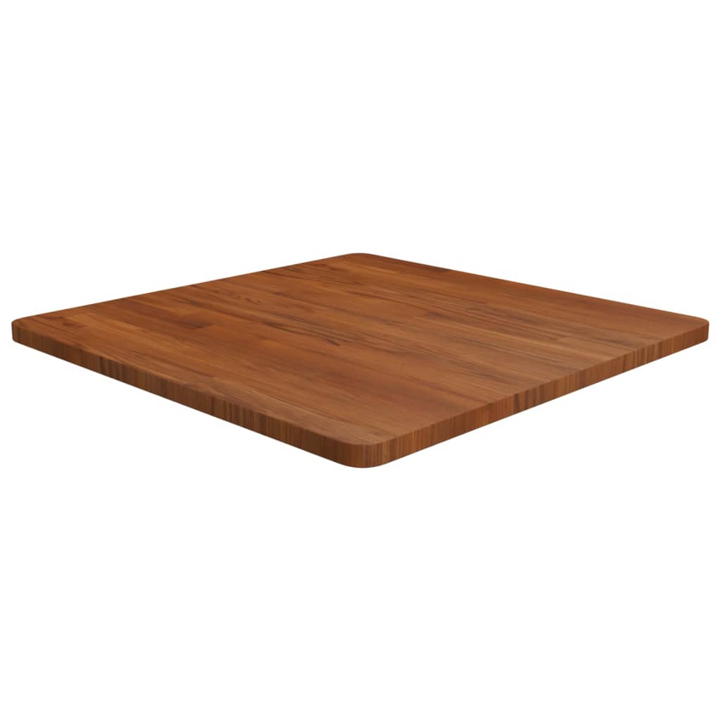 vidaXL Tampo mesa quadrado 70x70x2,5 carvalho tratado castanho-escuro