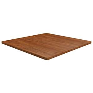 Kvadratna mizna plošča temno rjava 90x90x2,5cm trdna hrastovina