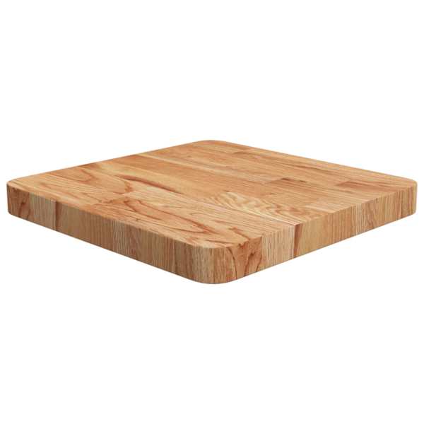 vidaXL kandiline lauaplaat, helepruun, 40x40x4 cm t&ouml;&ouml;deldud tammepuit