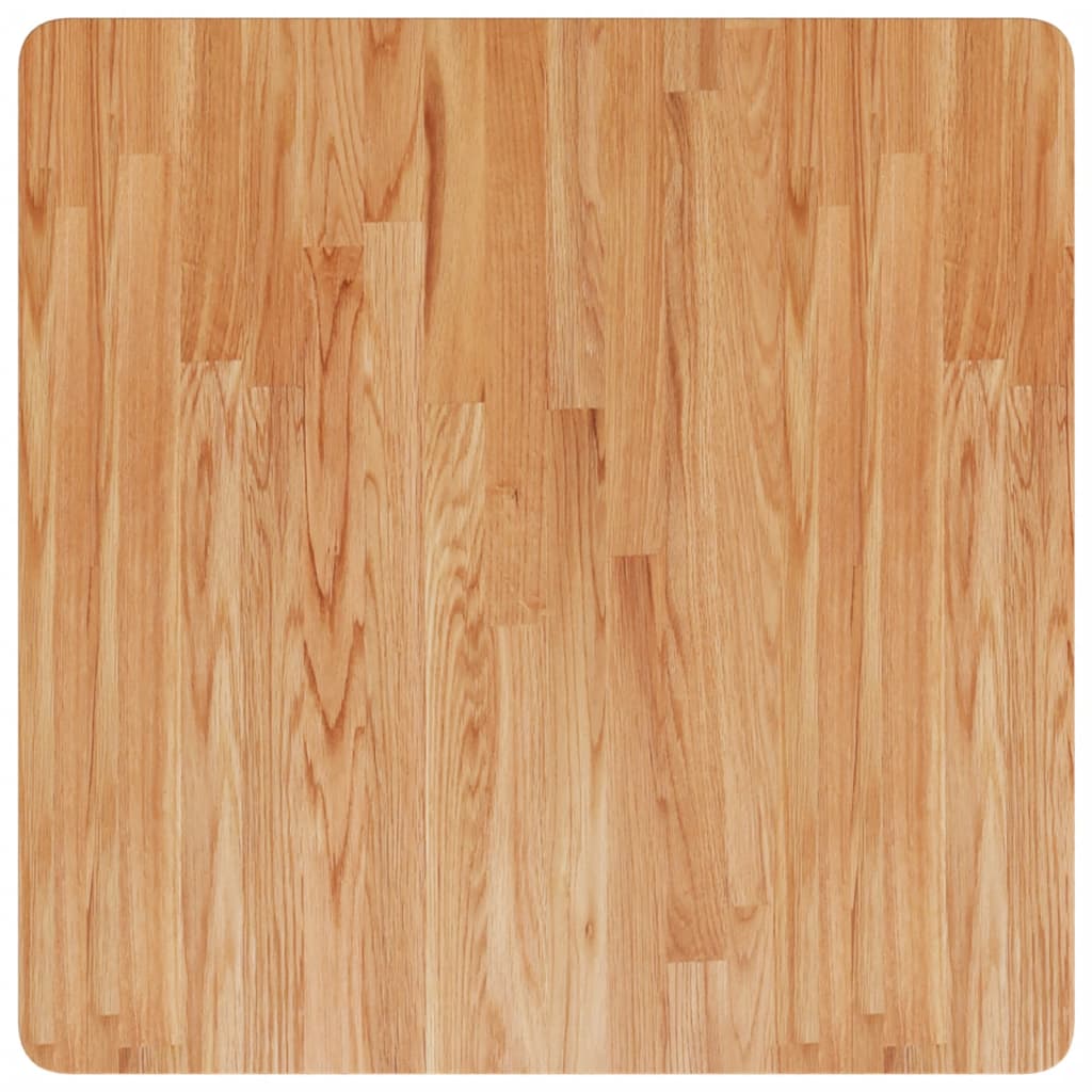vidaXL Tafelblad vierkant 70x70x4cm massief eiken lichtbruin afbeelding
