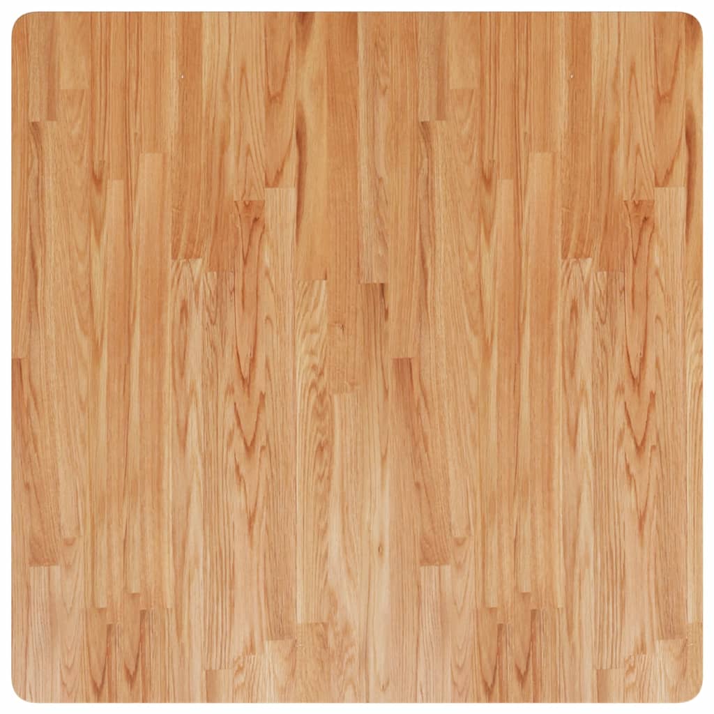 vidaXL Tafelblad vierkant 90x90x4cm massief eikenhout lichtbruin afbeelding