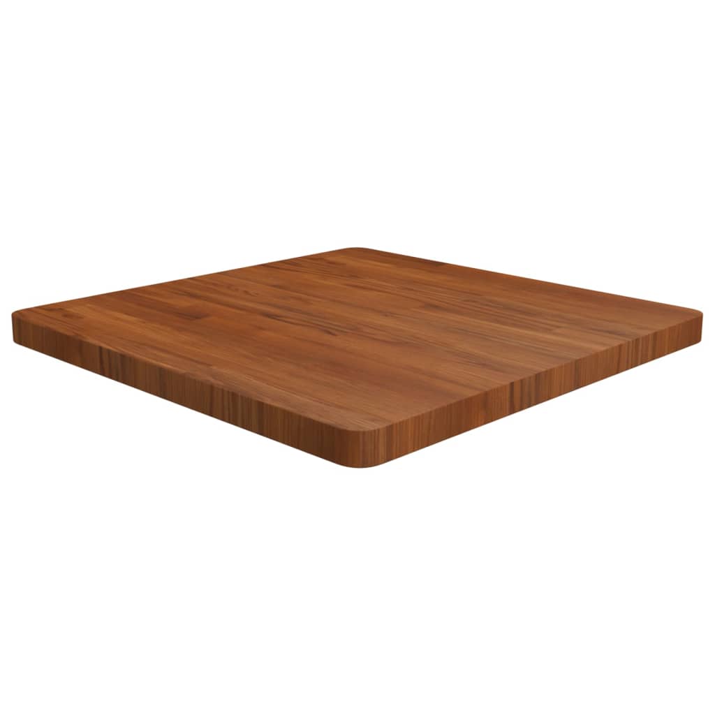 vidaXL Tampo mesa quadrado 70x70x4 cm carvalho tratado castanho-escuro