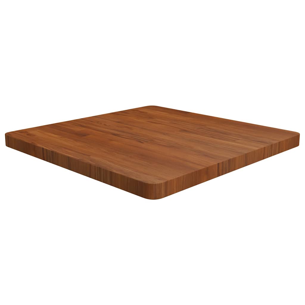 vidaXL Čtvercová stolní deska tmavě hnědá 70x70x4 cm ošetřený dub