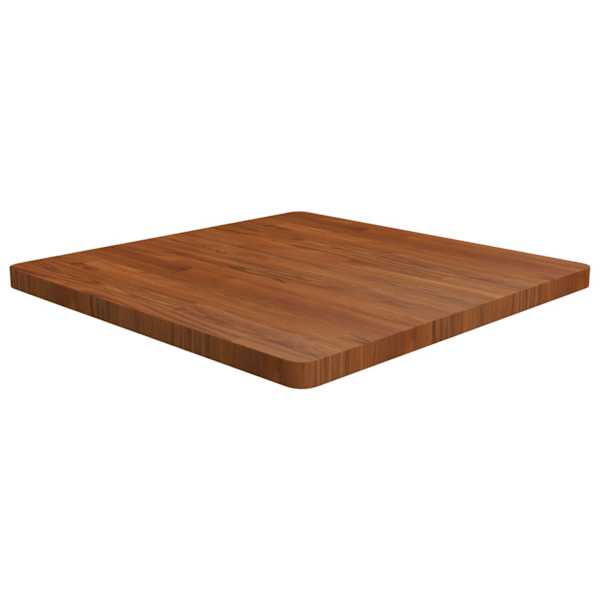 vidaXL kandiline lauaplaat, tumepruun, 80x80x4 cm, t&ouml;&ouml;deldud tammepuit