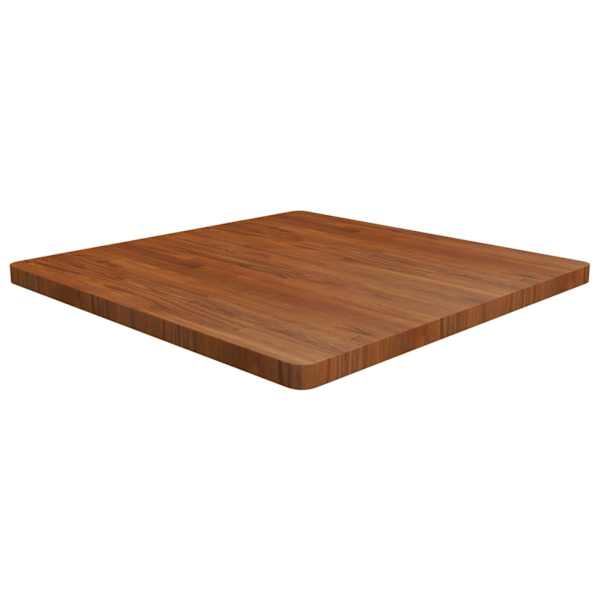 vidaXL kandiline lauaplaat, tumepruun, 90x90x4 cm, t&ouml;&ouml;deldud tammepuit