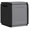 vidaXL aia hoiukast 54x53x57 cm, 130 l, tumehall ja must