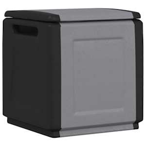 vidaXL aia hoiukast 54x53x57 cm, 130 l, tumehall ja must