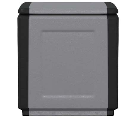 vidaXL Bo&icirc;te de rangement de jardin 54x53x57 cm 130 L Gris fonc&eacute; noir