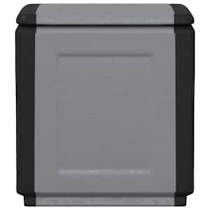 vidaXL Bo&icirc;te de rangement de jardin 54x53x57 cm 130 L Gris fonc&eacute; noir