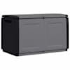 vidaXL aia hoiukast 96x53x57 cm, 230 l, tumehall ja must