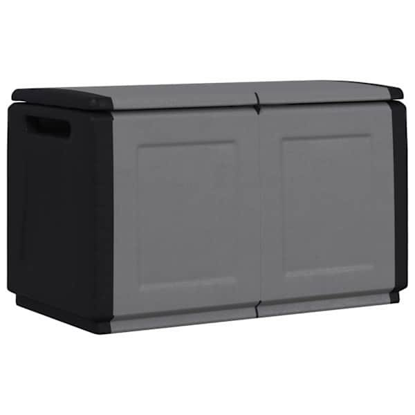 vidaXL aia hoiukast 96x53x57 cm, 230 l, tumehall ja must