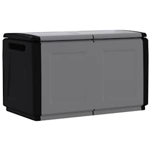Zahradní úložný box 96 x 53 x 57 cm 230 l tmavě šedý a černý - obrázek 8