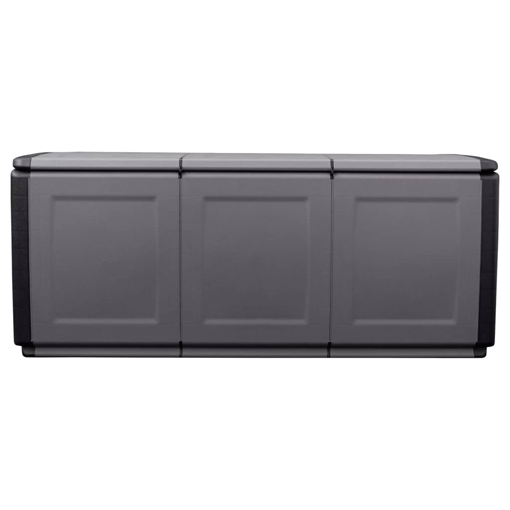 

vidaXL Tuinbox 330 L 138x53x57 cm donkergrijs en zwart