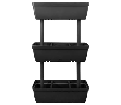 vidaXL Jardini&egrave;res 3 pcs 100 cm Anthracite