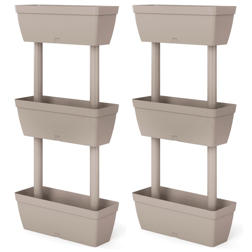 VidaXL Jardinières 6 Pcs 100 Cm Taupe