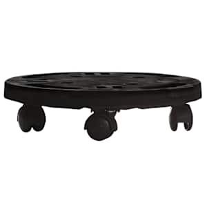 vidaXL ratastel taimealus, l&auml;bim&otilde;&otilde;t 30 cm, must, 170 kg