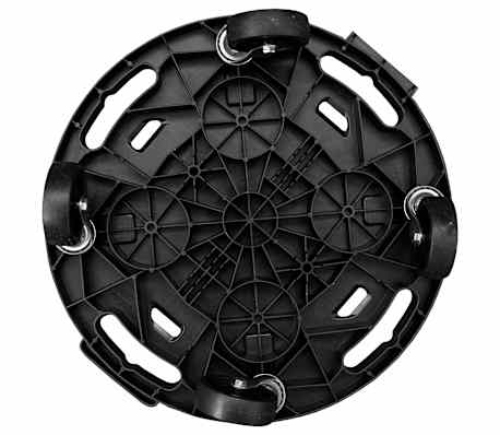 vidaXL Plant Trolley with Wheels Diameter 40 cm Black 275 kg