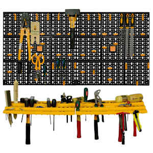 Stěna na nářadí 500 x 1 000 mm 50 háčků PP - obrázek 5