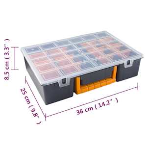 Boxy na součástky 2 ks odnímatelné přepážky 360x250x85 mm PP - obrázek 8