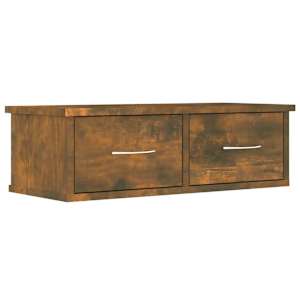 vidaXL raamatukapp, suitsutatud tamm, 60 x 26 x 18,5 cm, tehispuit