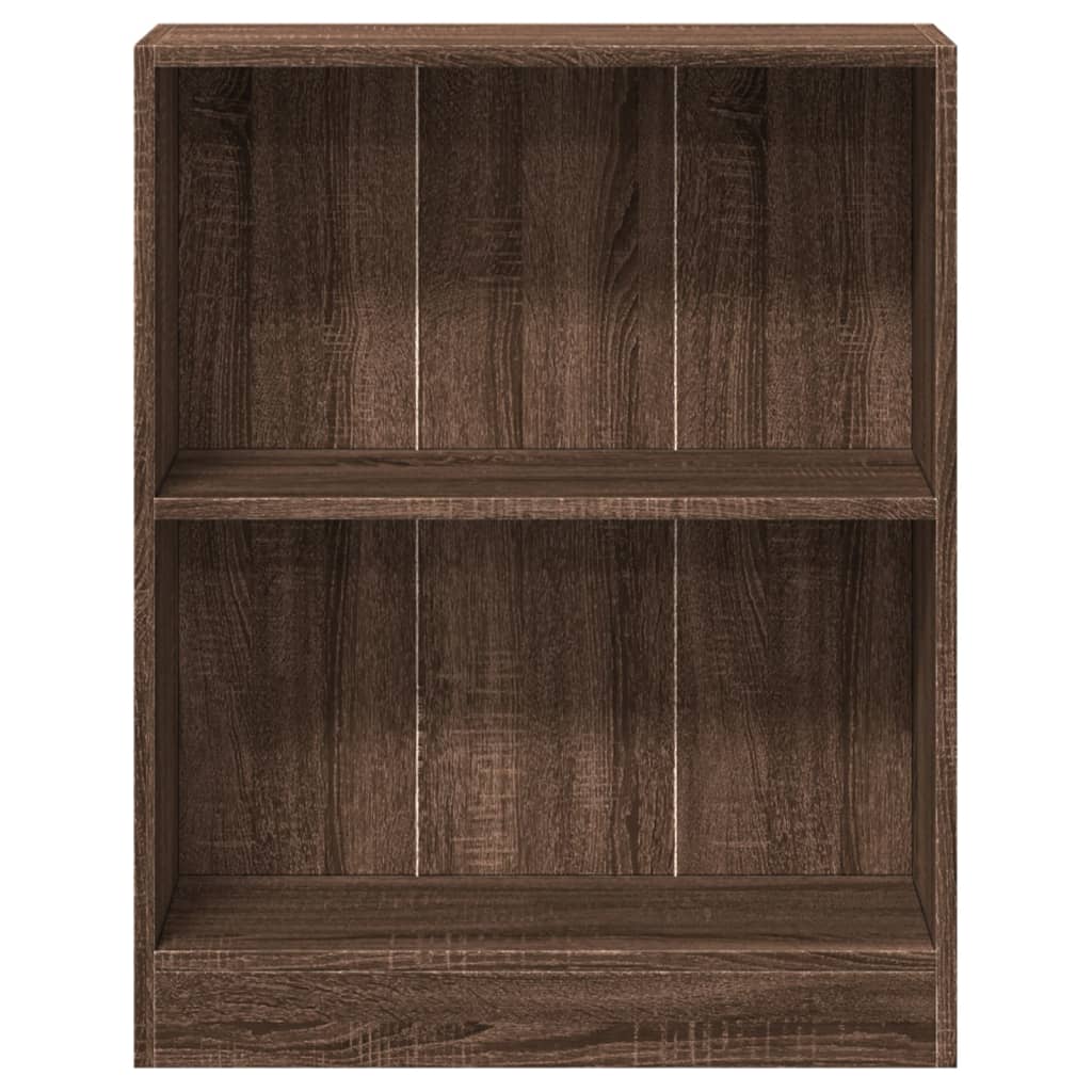 Етажерка за книги, кафяв дъб, 60x24x74,5 см, инженерно дърво