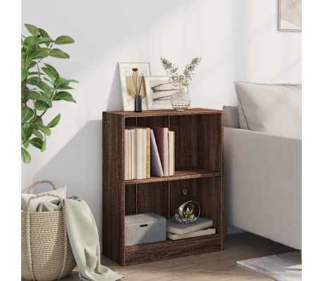 vidaXL Kirjahylly ruskea tammi 60x24x76 cm tekninen puu