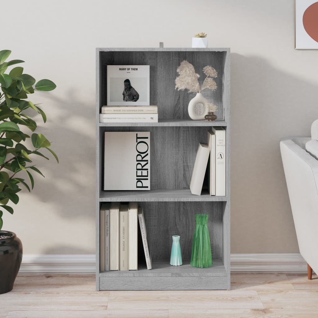 

vidaXL Boekenkast 60x24x109 cm bewerkt hout grijs sonoma eikenkleurig
