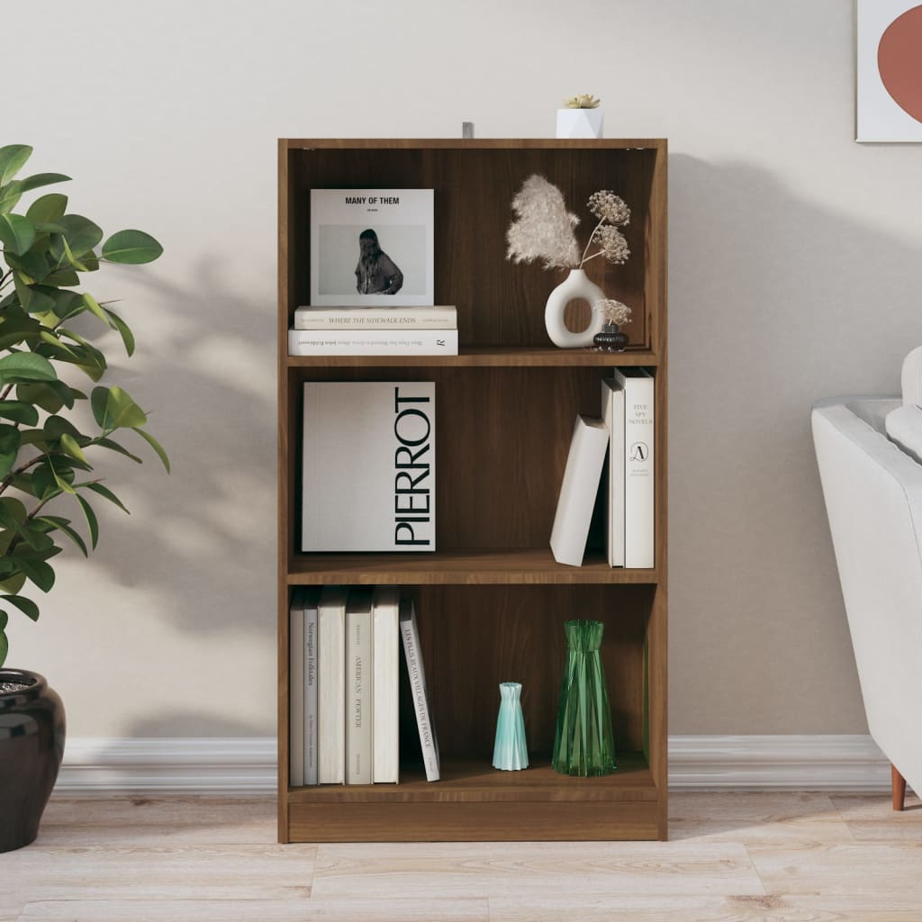 Thumbnail - vidaXL Bücherregal Braun Eiche 60x24x109 cm Holzwerkstoff