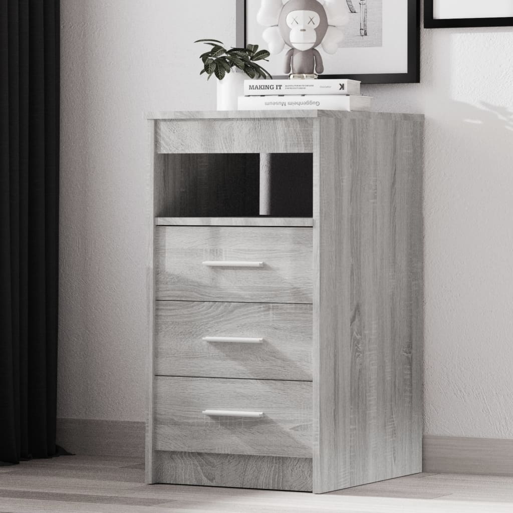 Byrå grå sonoma 40x50x76 cm konstruerat trä