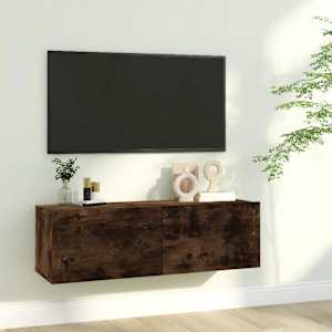 Nástěnná TV skříňka kouřový dub 100x30x30 cm kompozitní dřevo - obrázek 1