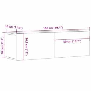 TV skříňka hnědý dub 100 x 30 x 30 cm kompozitní dřevo - obrázek 9