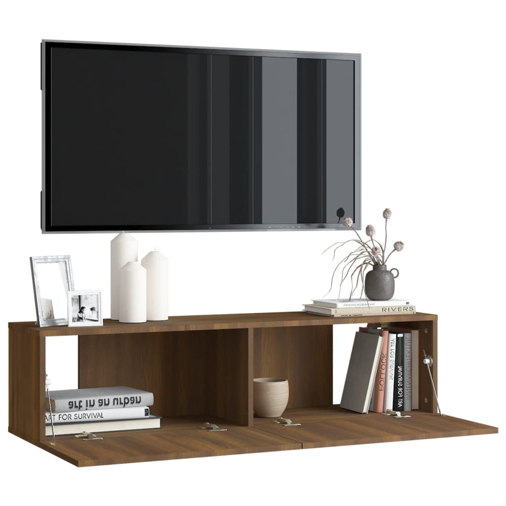 TV skříňka hnědý dub 120x30x30 cm kompozitní dřevo