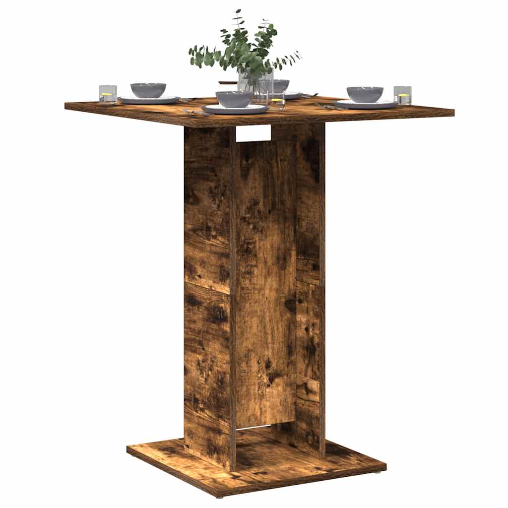 vidaXL Bistrotisch Räuchereiche 60x60x75 cm Holzwerkstoff