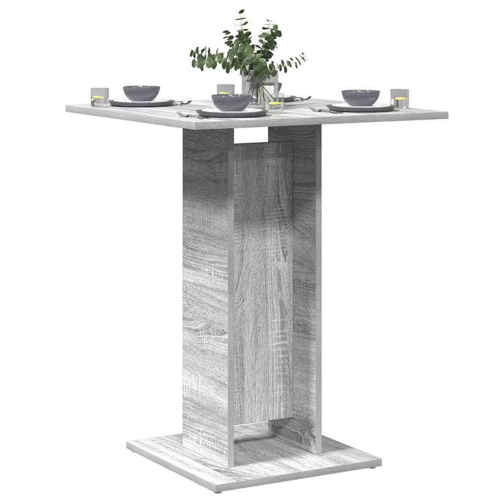 vidaXL Bistrotisch Grau Sonoma 60x60x75 cm Holzwerkstoff