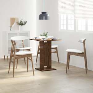 Bistro stolek hnědý dub 60 x 60 x 75 cm kompozitní dřevo - obrázek 3