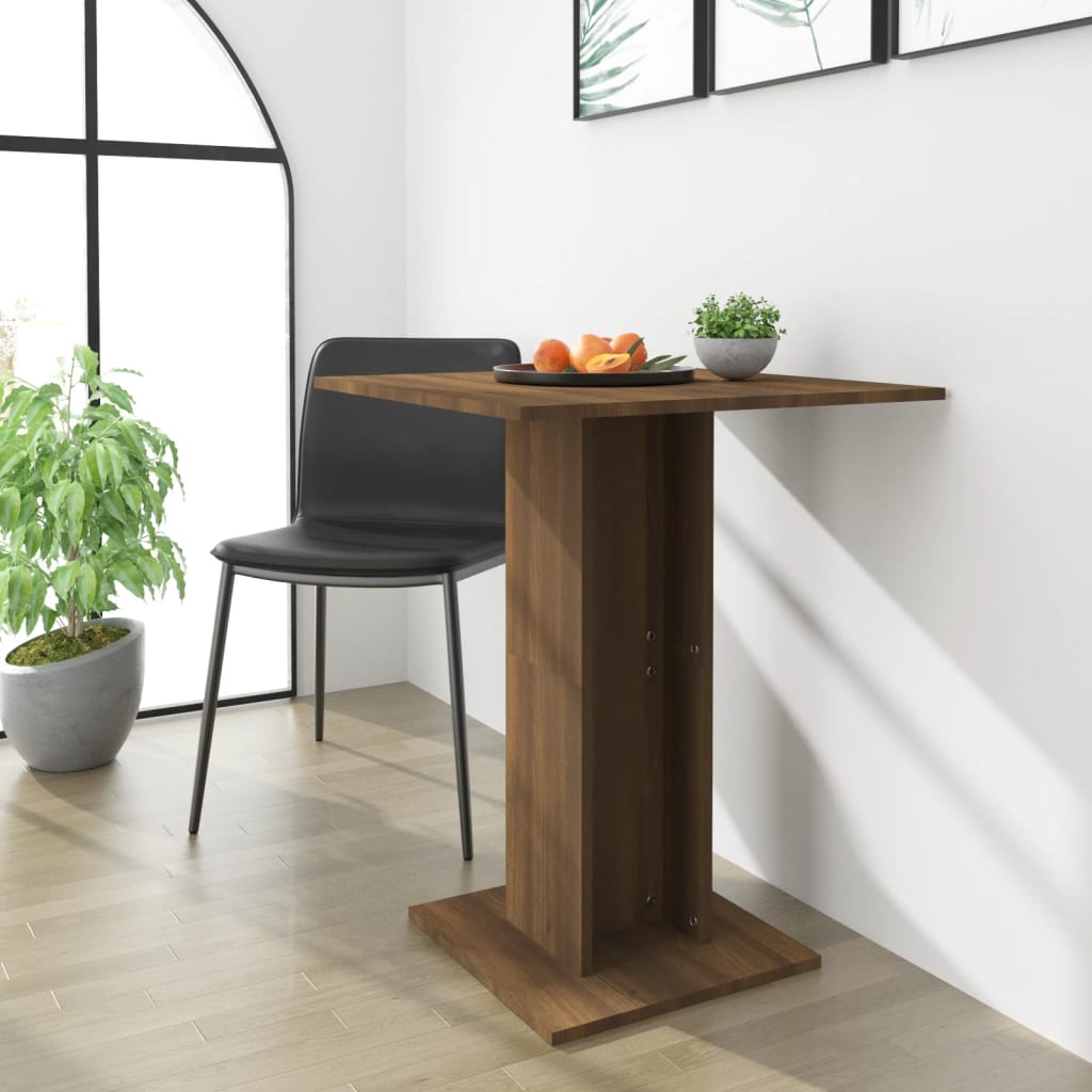 Petrashop  Bistro stolek hnědý dub 60 x 60 x 75 cm kompozitní dřevo