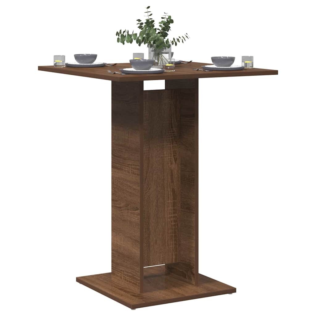 vidaXL Bistrotisch Braun Eichen-Optik 60x60x75 cm Holzwerkstoff