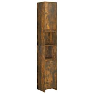 vidaXL raamatukapp, suitsutatud tamm, 30 x 30 x 183,5 cm, tehispuit