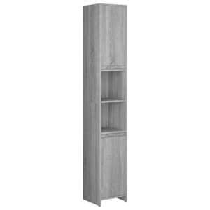 vidaXL raamatukapp, hall Sonoma tamm, 30 x 30 x 183,5 cm, tehispuit