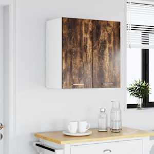 Závěsná skříňka "Lyon" kouřový dub 60x31x60 cm, dřevěné podlahy - obrázek 3